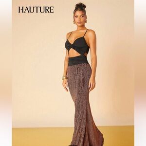 ⭐️ stunning Hauture  black formal evening gown